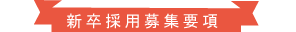 新卒採用募集要項